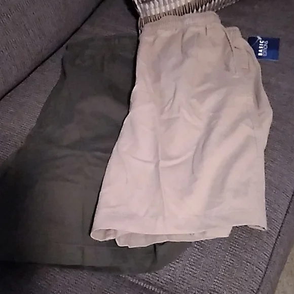 5 FOR $25 Basic Edition Elastic Waist Shorts 2 Pairs - Picture 3 of 4